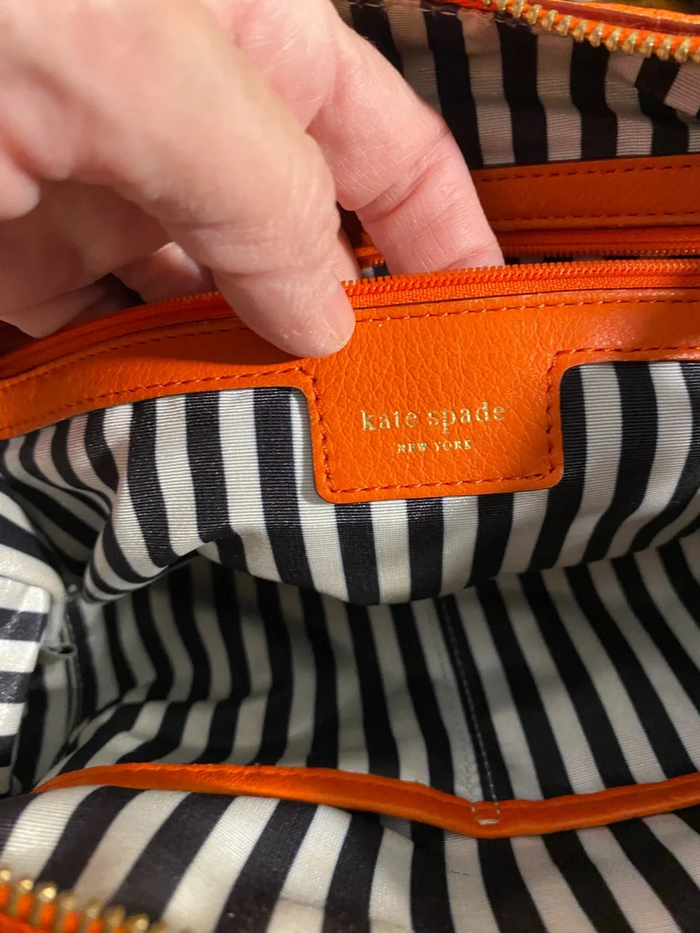 kate spade Orange Leather Shoulder Bag